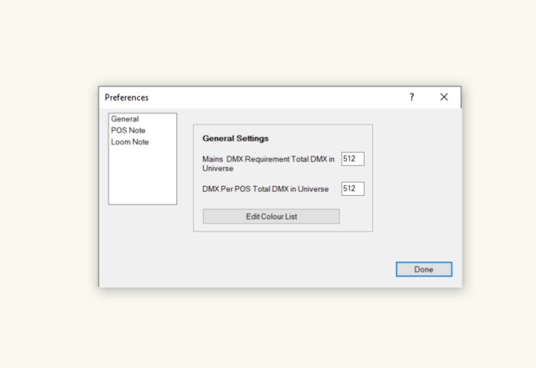 PROD LX PREFERENCES